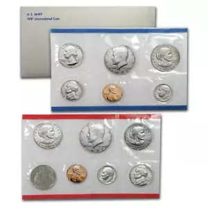 1981 US Mint Set Uncirculated 13 Coin Set Philadelphia & Denver P & D - Picture 1 of 1