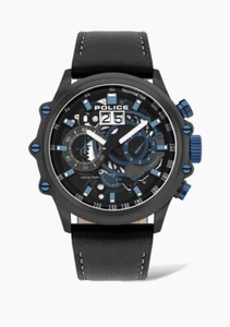 POLICE Luang PL16018JSU/02 Herrenuhr Chronograph Chrono Leder Schwarz neu - Bild 1 von 1