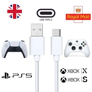 Kabel ładujący USB-C 1m do kontrolera PS5 Xbox Series X / S Typ C Biały przewód - Zdjęcie 1 z 4