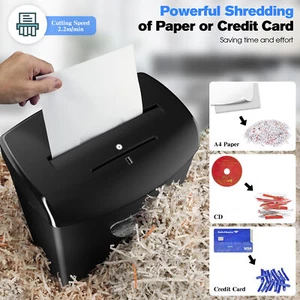 10 Sheets Paper Shredder Cross Cut Credit Cards for Home Office 21L - Picture 1 of 7