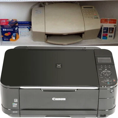 VTG Canon PIXMA MG52 & HP OfficeJet 610 Color Printers Print Copy Scan Fax - Image 1 of 4