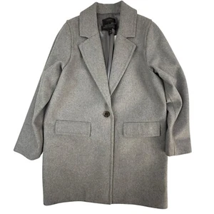 NUEVO J Crew Collection Melton Italiano Lana Novio Topcoat Chaqueta 0 Gris A8907 - Imagen 1 de 14