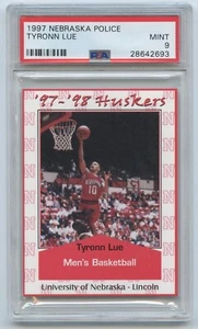 1997 Nebraska Police TYRONN LUE PSA 9 MINT Rookie Card / 1st NCAA Card - Picture 1 of 2