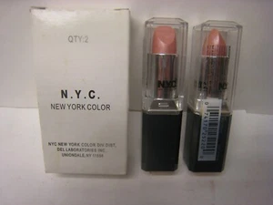 TWIN Pack NYC Ultra Last Lip Wear #409B  FRAGILE PINK  RARE Discontinued  2-tube - Picture 1 of 6
