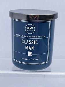 DW HOME SCENTED Classic Man Hand Poured Jar CANDLE 3.8oz 108g Herbs Amber Musk - Picture 1 of 2