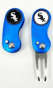 GOLF SWITCHBLADE Chicago White Sox DIVOT REPAIR TOOL + Ballmarker Blue - Picture 1 of 1