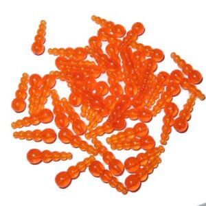 50 - 18mm Orange stack beads for making freshwater wedding band spinning lures