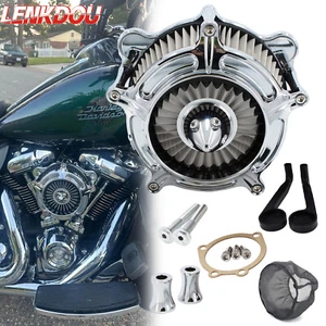 Air Cleaner Intake Stainless Filter For Harley Dyna Touring Softail EVO CV Carbs - Picture 1 of 9