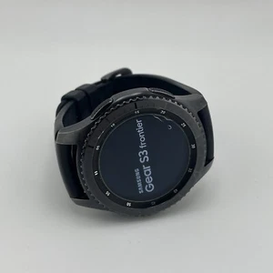 Samsung Gear S3 Frontier Smartwatch Wireless Charging Black Band - Picture 1 of 13
