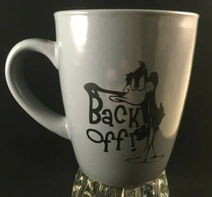 Back Off - Coffee Mug - 12 oz - Grey - Handmade - Picture 1 of 3