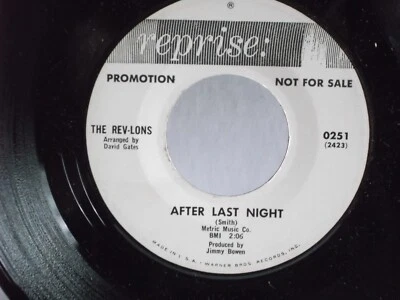 The Rev-Lons,Reprise 0251,"After Last Night",US,7" 45,1964 PROMO girl group,Mint - Image 1 of 2