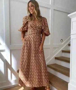 Acler Dress BNWT Sz XS AU(UK) 6 US 2 Everett Autumn Leaves Maxi - Picture 1 of 11