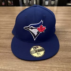 New Era Toronto Blue Jays 59FIFTY Hat Men’s Size: 7 5/8 Blue - Picture 1 of 4