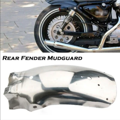 silver Motorcycle Rear Fender Mudguard Metal For Yamaha Virago V-Star 650 Honda - Image 1 of 4