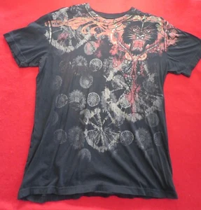 BRAD BUTTER Rare Y2K Vintage Mens T Shirt - Panther/Skull - XL - Picture 1 of 6