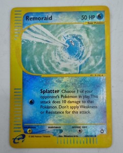 Pokémon Card Remoraid 105/147 Aquapolis Holo Card Dated 2002
