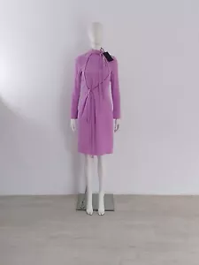 BNWT Shanghai Tang 'Cady' Dress Size UK 8 10 EU 36 38 Pink Waist-Tie Midi £1065 - Picture 1 of 12