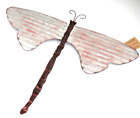 Galvanized Metal Dragonfly Wall Art Hanging 15" x 18" Inside Outside NWT