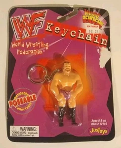 WWF Val Venis Micro Bendems Keychain Vtg 1999 NOS Rare JusToys Attitude Era WWE - Picture 1 of 9