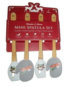 Juego de mini espátulas NAVIDAD 4 piezas. ~ CAMIÓN ROJO ~ TRAER A CASA EL ÁRBOL 8,5" de largo - Imagen 1 de 1