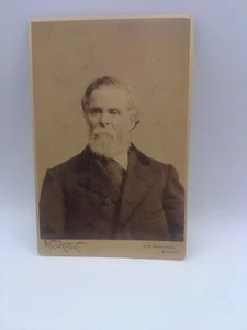 1800s W Getz Cabinet Card Older Man Portrait Baltimore MD - Picture 1 of 2