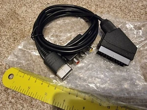 SEGA DREAMCAST SCART TV CABLE LEAD with AV PORTS BRAND NEW! DC Console Adapter - Picture 1 of 3