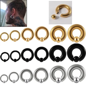 Easy Fit Large Gauge BCR 3-10mm Heavy CBR Ball Closure Ring PA Prince Albert - Picture 1 of 42