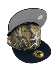 7 1/4 | New Era Houston Astros Real Tree Camo Pro Image America Side Batty - Picture 1 of 6