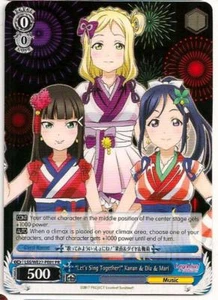 4x "Let's Sing Together!" Kanan & Dia & Mari TCG Weiss Schwarz Promo  - Bild 1 von 1