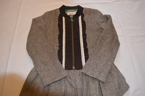 Persnickety size 7 Brown Ruffle Jacket 2015 Tweed - Picture 1 of 10