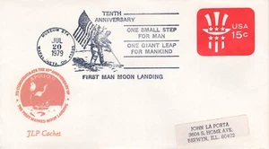 10TH ANNIVERSARY APOLLO MOON LANDING, WAPAKONETTA, OH 1979 FDC6356 - Bild 1 von 1