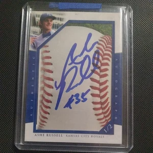 ASHE RUSSELL  RC AUTO  CUSTOM CARD #1/2 KC Royals- made by DNJ Cards - Picture 1 of 2