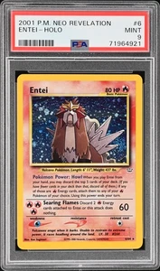 Entei Holo Unlimited Pokemon Neo Revelation 6 NM PSA 9 - Picture 1 of 2