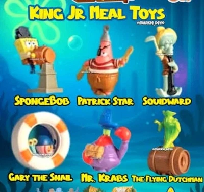 Full Set The SpongeBob Movie Burger King 2025 Kids Meal All 6 Toys  - Image 1 of 2