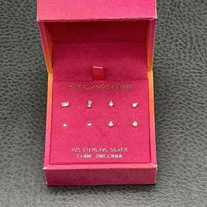 Olivia und Jackson 925 Sterling Silber Zirkonia Ohrring Set Multipack Neu - Bild 1 von 6