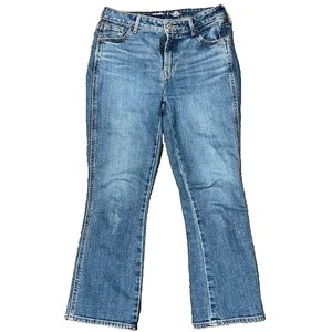Old Navy Jeans Damen Gr. 4 Blau Vintage Cropped Flare High Rise Medium Wash - Bild 1 von 5