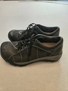 Scarpe da donna Keen Presidio sneakers nere in pelle stringate trail walking misura 6,5 - Foto 1 di 11