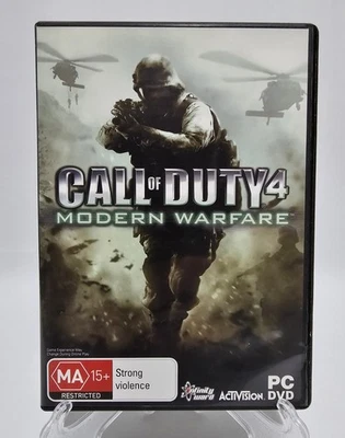PC Game Call of Duty 4: Modern Warfare (DVD-ROM) M 2007 + Manual - Not Tested - image 1 of 4