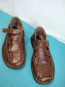 Sandali uomo My Travel Wingman Streetcars pelle marrone casual punta chiusa 9,5 M - Foto 1 di 11