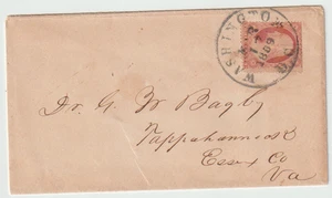 Scott #25 Type I on Cover SON Mar.17 1859 Washington D.C. CV$225. - Picture 1 of 2