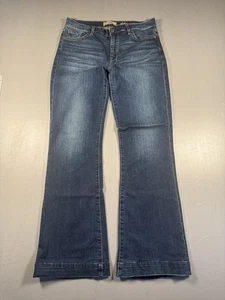 7 For All Mankind Dojo Jeans Womens 31 Blue Flare Denim Blair Authentic Stretch - Picture 1 of 12