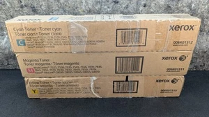 LOT de 3 toners cyan 006R01510, magenta 006R01511 AUTHENTIQUE XEROX jaune 006R01512 - Photo 1/9