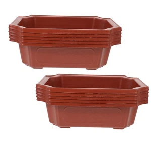 Maceta de interior estilo vintage rectangular de plástico para bonsái de 10 piezas - Imagen 1 de 12
