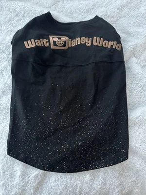 Walt Disney Spirit Jersey Doggies Puppies XL NWOT Black With Gold Sparkle - Image 1 of 4