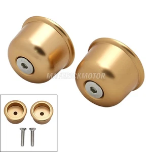 For Triumph Street Twin Speed T120 1200XC Handlebar End Plug Cap Hand Grips Gold - Picture 1 of 6