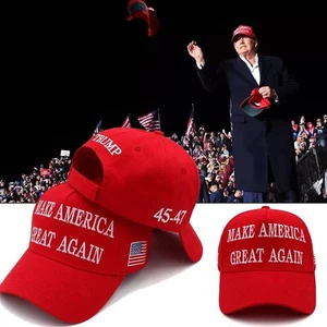 Trump 2024 MAGA RED Hat 45-47 Baseballmütze macht Amerika wieder großartig - Bild 1 von 6