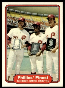 1982 FLEER MIKE SCHMIDT/LONNIE SMITH/STEVE CARLTON PHILADELPHIA PHILLIES #641