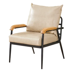 Single Faux Leather Sofa Armchair Living Room Metal Leg Modern Multicolor Office - Picture 1 of 52