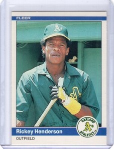 1984 Fleer #447 RICKEY HENDERSON Oakland A's MINT CONDITION