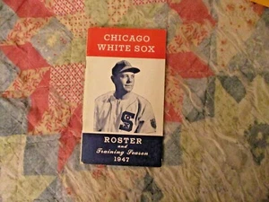 1947 CHICAGO WHITE SOX MEDIA GUIDE ROSTER TED LYONS Jahrbuch LUKE APPLING AD - Bild 1 von 2